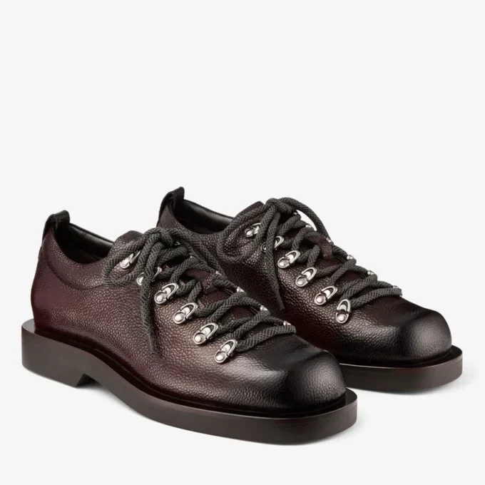 Scarpe stringate Reeves in pelle scozzese color cioccolato Scarpe stringate Reeves in pelle scozzese color cioccolato