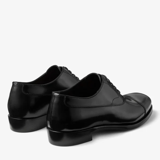 Scarpe stringate Vine in pelle di vitello liscia nera Scarpe stringate Vine in pelle di vitello liscia nera