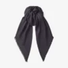Scialle Emani in jacquard di seta e lana nero Scialle Emani in jacquard di seta e lana nero