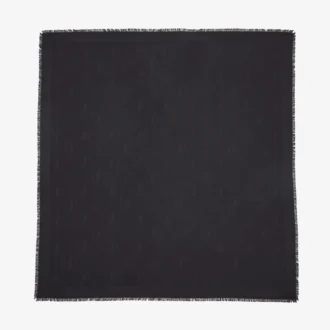 Scialle Emani in jacquard di seta e lana nero
