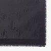 Scialle Emani in jacquard di seta e lana nero Scialle Emani in jacquard di seta e lana nero