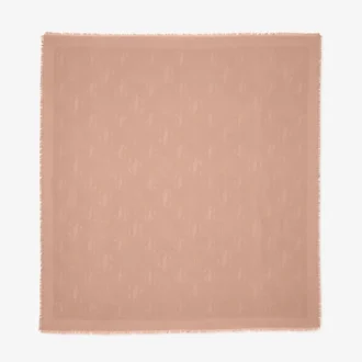 Scialle Emani in jacquard di seta e lana rosa balletto
