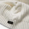 Sciarpa Yukiko a trecce color latte con etichetta in pelle con logo Sciarpa Yukiko a trecce color latte con etichetta in pelle con logo