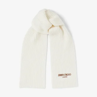Sciarpa Yukiko in maglia Cashwool color latte