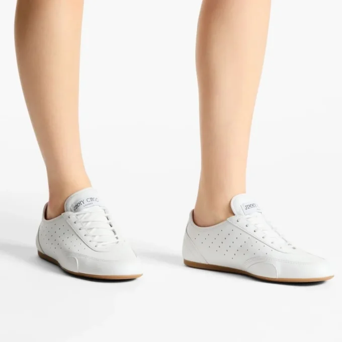 Sneakers basse Sunny F in pelle bianca e gomma Sneakers basse Sunny F in pelle bianca e gomma