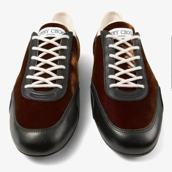 Sneakers basse Sunny M in pelle e velluto color bronzo Sneakers basse Sunny M in pelle e velluto color bronzo