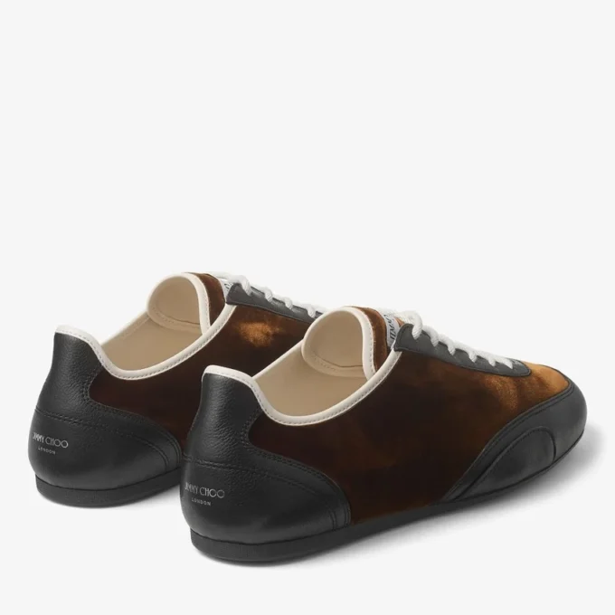 Sneakers basse Sunny M in pelle e velluto color bronzo Sneakers basse Sunny M in pelle e velluto color bronzo