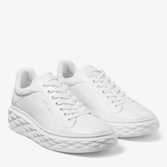 Sneakers con plateau Diamond Maxi M II in pelle nappa bianca Sneakers con plateau Diamond Maxi M II in pelle nappa bianca
