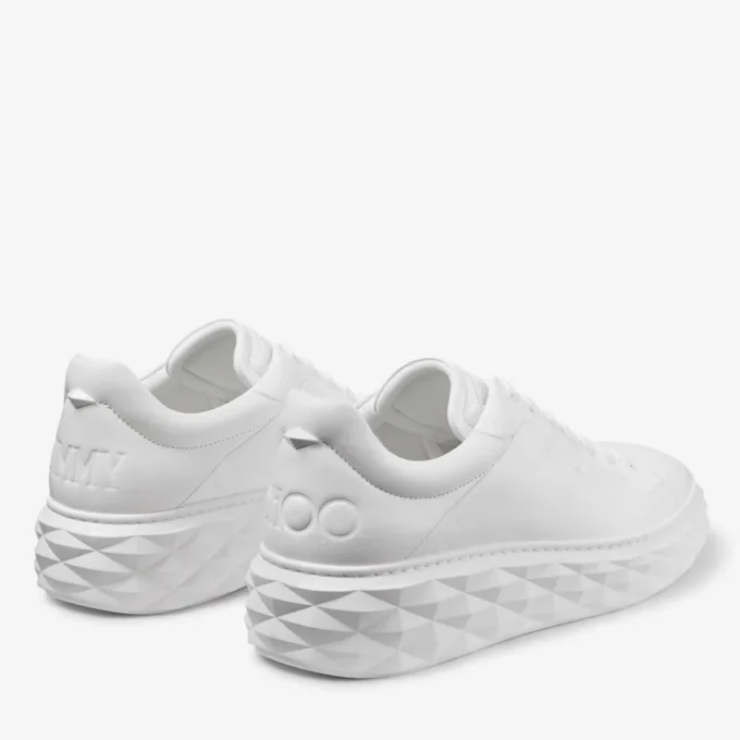 Sneakers con plateau Diamond Maxi M II in pelle nappa bianca Sneakers con plateau Diamond Maxi M II in pelle nappa bianca