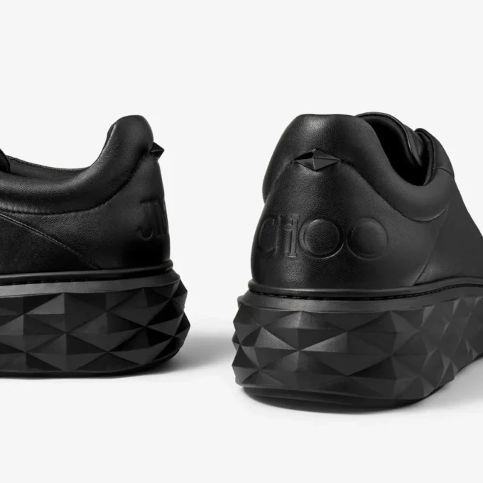 Sneakers con plateau Diamond Maxi M II in pelle nappa nera Sneakers con plateau Diamond Maxi M II in pelle nappa nera