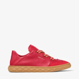 Sneakers Diamond Light Flex F in pelle rosso rubino