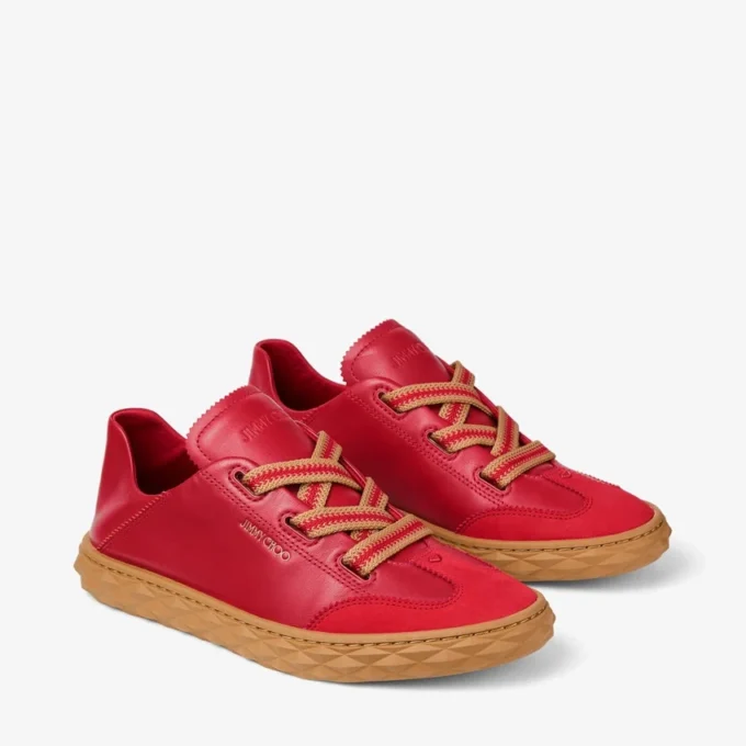 Sneakers Diamond Light Flex F in pelle rosso rubino Sneakers Diamond Light Flex F in pelle rosso rubino