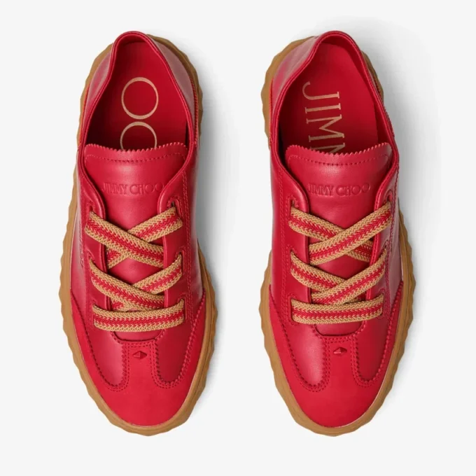 Sneakers Diamond Light Flex F in pelle rosso rubino Sneakers Diamond Light Flex F in pelle rosso rubino