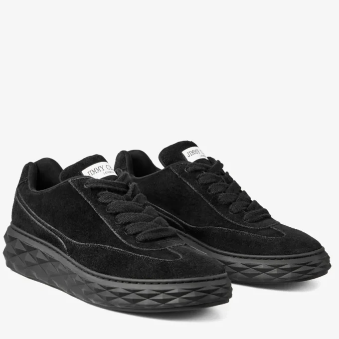 Sneakers Diamond Maxi Retro M in pelle scamosciata e velluto nero Sneakers Diamond Maxi Retro M in pelle scamosciata e velluto nero