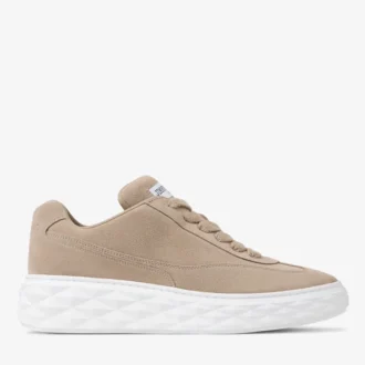 Sneakers Diamond Maxi Retro M in pelle scamosciata velour color pietra Sneakers Diamond Maxi Retro M in pelle scamosciata velour color pietra