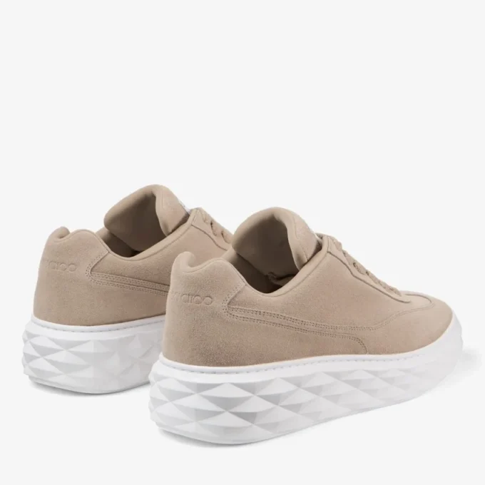 Sneakers Diamond Maxi Retro M in pelle scamosciata velour color pietra Sneakers Diamond Maxi Retro M in pelle scamosciata velour color pietra