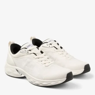 Sneakers Diamond Run M in misto jacquard a maglia color latte e nero Sneakers Diamond Run M in misto jacquard a maglia color latte e nero