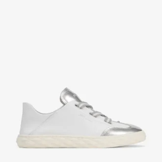 Sneakers in pelle nappa metallizzata argento Diamond Light Flex F