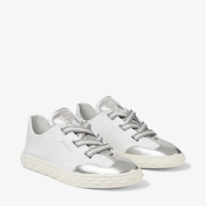 Sneakers in pelle nappa metallizzata argento Diamond Light Flex F Sneakers in pelle nappa metallizzata argento Diamond Light Flex F