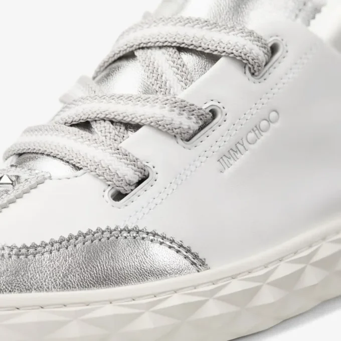 Sneakers in pelle nappa metallizzata argento Diamond Light Flex F Sneakers in pelle nappa metallizzata argento Diamond Light Flex F