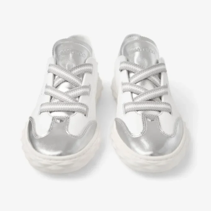 Sneakers in pelle nappa metallizzata argento Diamond Light Flex F Sneakers in pelle nappa metallizzata argento Diamond Light Flex F