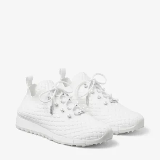 Sneakers Veles in maglia bianca testurizzata