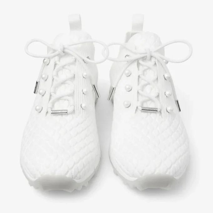 Sneakers Veles in maglia bianca testurizzata Sneakers Veles in maglia bianca testurizzata