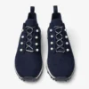 Sneakers Veles in maglia melange color blu navy con bottoni in madreperla