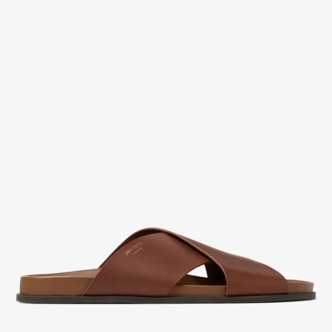 Sol Slide: ciabatte in pelle Vachetta color sigaro Sol Slide: ciabatte in pelle Vachetta color sigaro