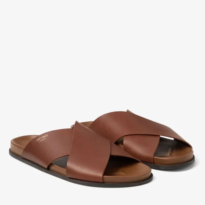 Sol Slide: ciabatte in pelle Vachetta color sigaro Sol Slide: ciabatte in pelle Vachetta color sigaro