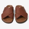 Sol Slide: ciabatte in pelle Vachetta color sigaro Sol Slide: ciabatte in pelle Vachetta color sigaro