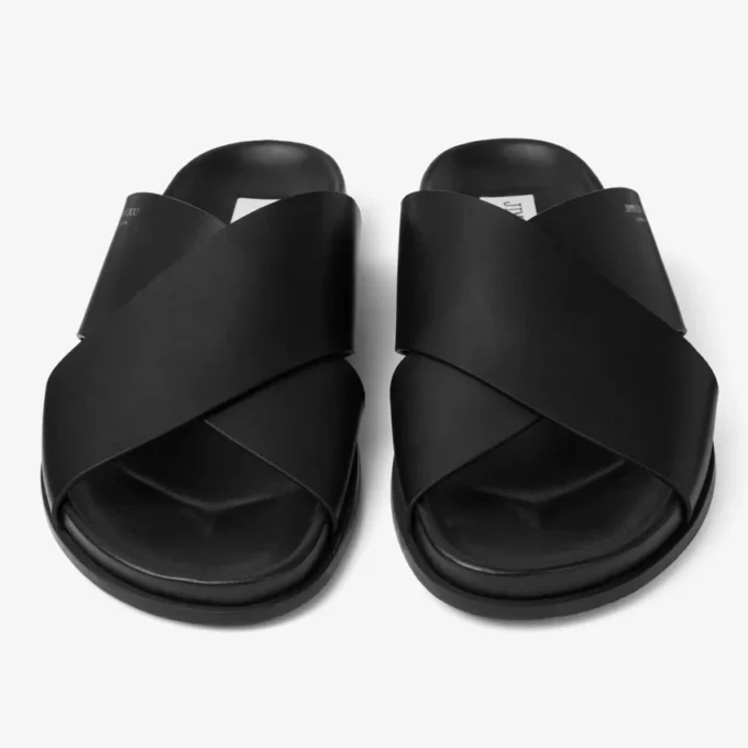 Sol Slide – Ciabatte in pelle Vachetta nera Sol Slide – Ciabatte in pelle Vachetta nera