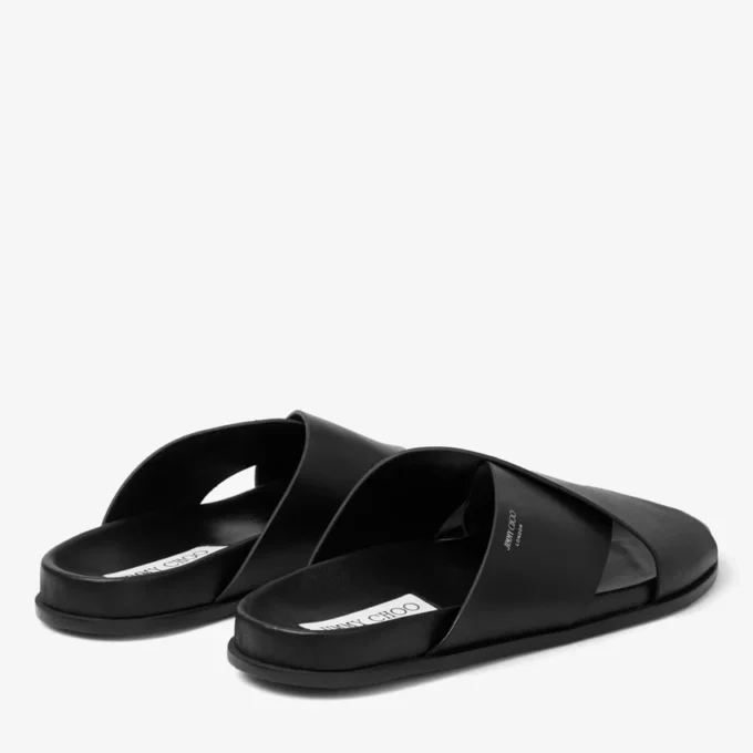 Sol Slide – Ciabatte in pelle Vachetta nera Sol Slide – Ciabatte in pelle Vachetta nera