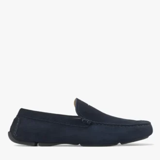 Stanly Driver in pelle scamosciata rovesciata blu navy