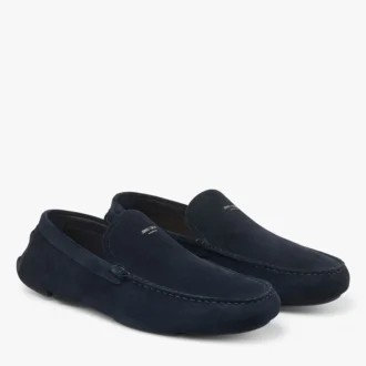 Stanly Driver in pelle scamosciata rovesciata blu navy