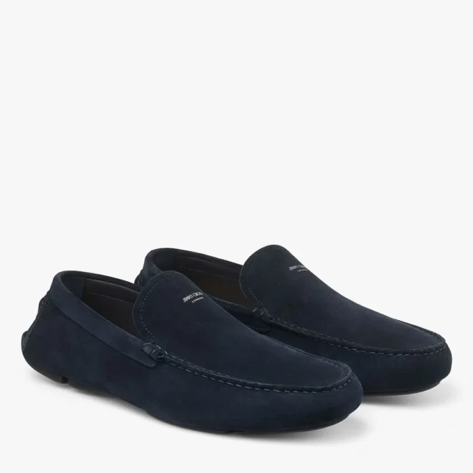 Stanly Driver in pelle scamosciata rovesciata blu navy Stanly Driver in pelle scamosciata rovesciata blu navy