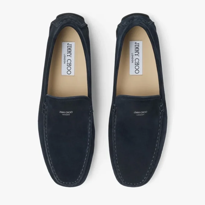 Stanly Driver in pelle scamosciata rovesciata blu navy Stanly Driver in pelle scamosciata rovesciata blu navy