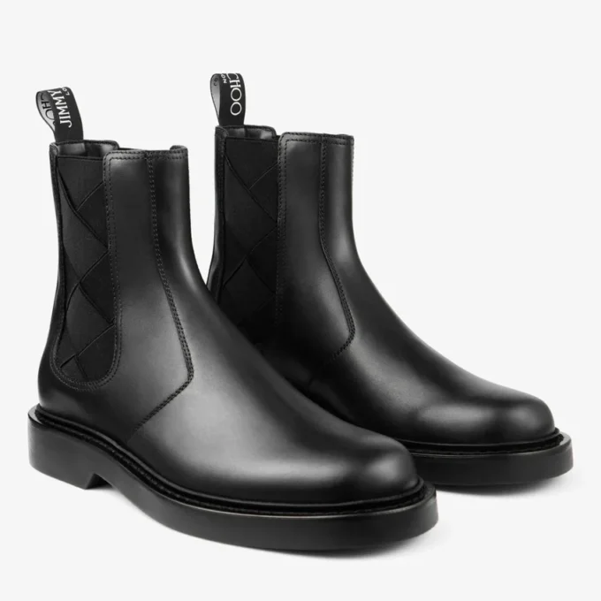 Stivaletti Chelsea Reggie in pelle di vitello nera Stivaletti Chelsea Reggie in pelle di vitello nera