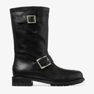 Stivaletti da Biker neri in pelle