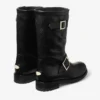 Stivaletti da Biker neri in pelle Stivaletti da Biker neri in pelle