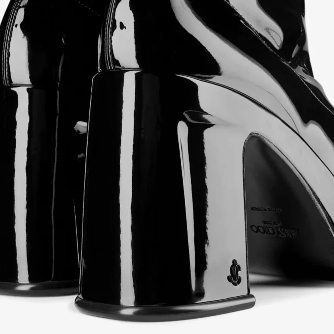 Stivaletti Hadi 100 in tessuto verniciato elasticizzato nero Stivaletti Hadi 100 in tessuto verniciato elasticizzato nero