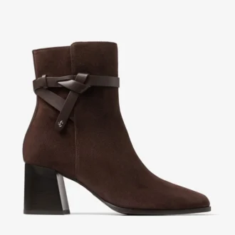 Stivaletti Lawton 65 in pelle scamosciata color cioccolato e pelle di vitello