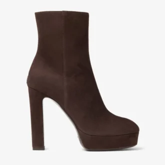 Stivaletti Marene 120 in camoscio color cioccolato