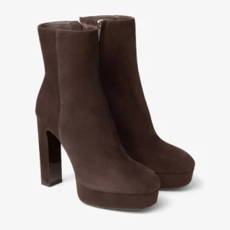 Stivaletti Marene 120 in camoscio color cioccolato