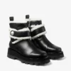 Stivaletti Meena in pelle di vitello lucida nera con shearling Stivaletti Meena in pelle di vitello lucida nera con shearling
