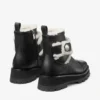 Stivaletti Meena in pelle di vitello lucida nera con shearling Stivaletti Meena in pelle di vitello lucida nera con shearling