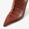 Stivaletti Scarlett 85 in pelle stampata Elaphe color cognac Stivaletti Scarlett 85 in pelle stampata Elaphe color cognac