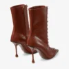 Stivaletti Scarlett 85 in pelle stampata Elaphe color cognac Stivaletti Scarlett 85 in pelle stampata Elaphe color cognac