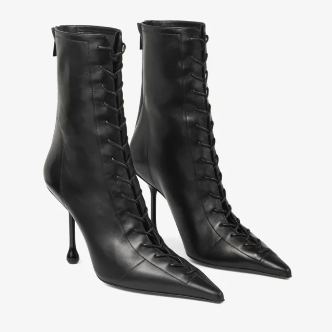 Stivaletti Scarlett 95 in pelle nappa nera Stivaletti Scarlett 95 in pelle nappa nera