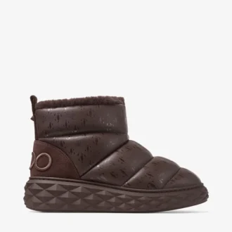 Stivaletti Xan in morbida pelle nappa color cioccolato con fodera in shearling